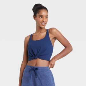 Women's Ribbed Tie-Front Racerback Bra - JoyLab™